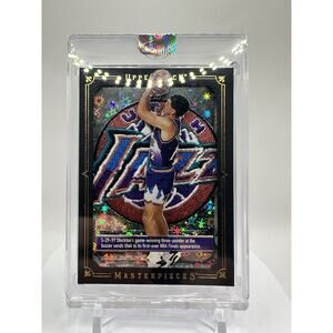 Utah Jazz John Stockton Art basketball card With Jazz Patch